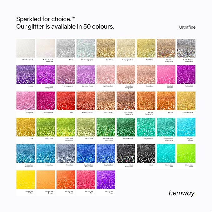 Hemway Polyurethane & Epoxy Resin Glitter 100g / 3.5oz Metallic Crystal Flake Additive for Flooring Jewelry Tumblers Glass Pigment - Ultrafine (1/128" 0.008" 0.2mm) - Fluorescent Purple