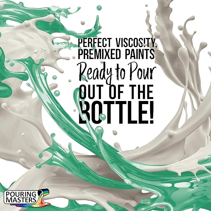 POURING MASTERS Seaglass Green Acrylic Ready to Pour Pouring Paint - Premium 32-Ounce Pre-Mixed Water-Based - for Canvas, Wood, Paper, Crafts, Tile, Rocks and More