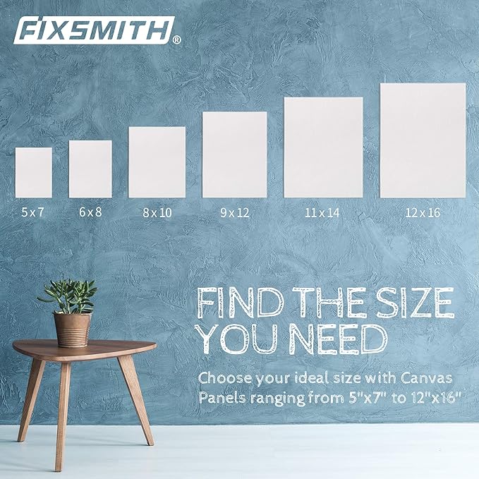 FIXSMITH Canvas Boards for Painting 5x7 Inch, Super Value 24 Pack Mini Canvases, White Blank Canvas Panels, 100% Cotton Primed, Painting Art Supplies