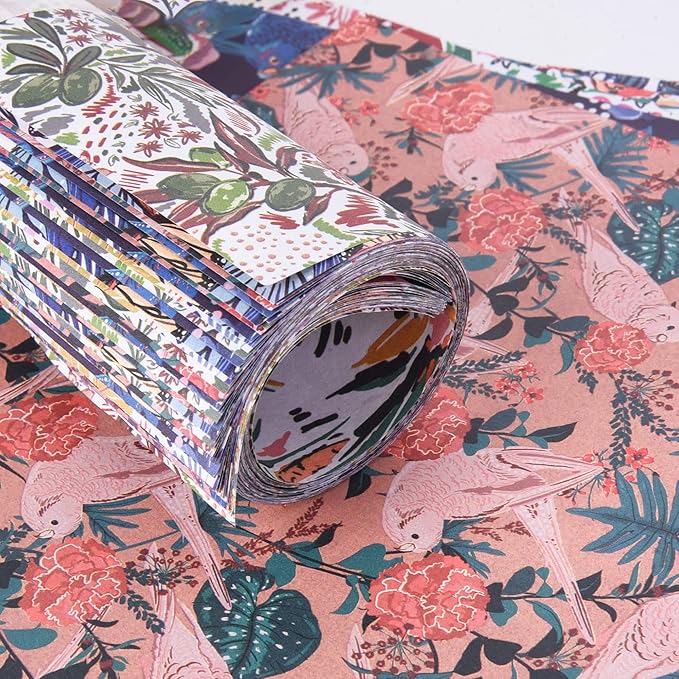 Origami Paper Kit 50 Sheets 6 Inch Square Double Sided Color 10 Vivid Colors for Hand Crafts Origami Paper Arts Creativity.Flowers and Birds