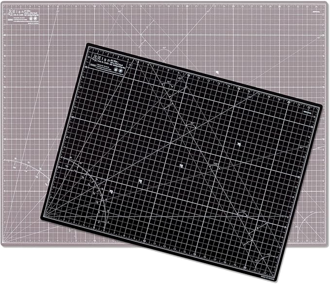 Elan Cutting Mat A1 Black & Taupe, Large Self Healing Cutting Mat 24 x 36 Inch, 5-Ply Craft Board Black, Hobby Board for Crafts 24x36 Inch