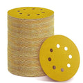 150PCS 400 Grit Gold Sanding Discs, 5-Inch 8-Hole Sandpaper for Random Orbital Sander, for Automotive or Woodworking