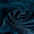 Fynite Sheer Organza Fabric | 1 Yard Long | 44" Wide | Bridal Solid Sheer Organza Bolt for Wedding Dress Fashion Craft Decorations - Dark Teal