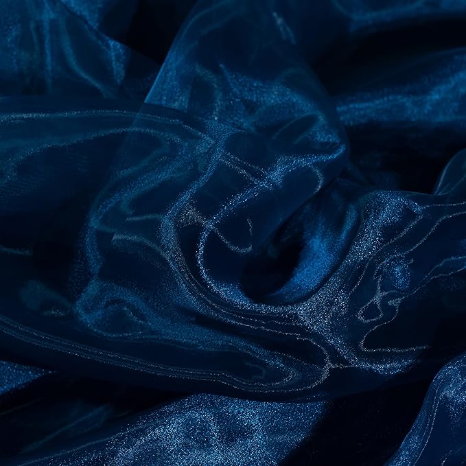 Fynite Sheer Organza Fabric | 20 Yards Long | 44" Wide | Bridal Solid Sheer Organza Bolt for Wedding Dress Fashion Craft Decorations - Dark Teal