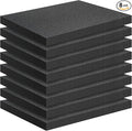 Black Packing Foam Sheets- 8PCS Cuttable Polyurethane Foam Pads Polyurethane Cushioning Inserts Black Foam Board for Packing Cases and Crafts- 16" X 12" X 1" (8)