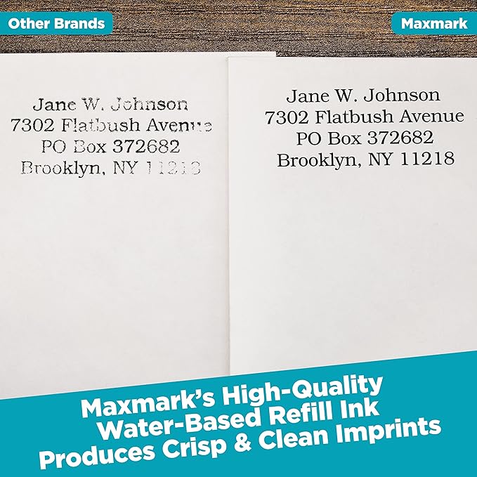 MaxMark Premium Refill Ink for self Inking Stamps and Stamp Pads, Brown Color - 1 oz.