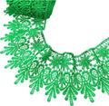 GXTIZAS Lace Trim 5 Yards Wide Venise Lace Ribbon Embroidered Edge Trim for Sewing Crafts Pillow Case(Christmas Green)