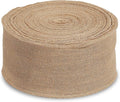 KINJOEK 4 Inch Wide 54 Yards Burlap Ribbon, Natural Jute Fabric Ribbon Crafts Ribbon for Christmas Wedding Gifts Burlap Fabric DIY for Decoration