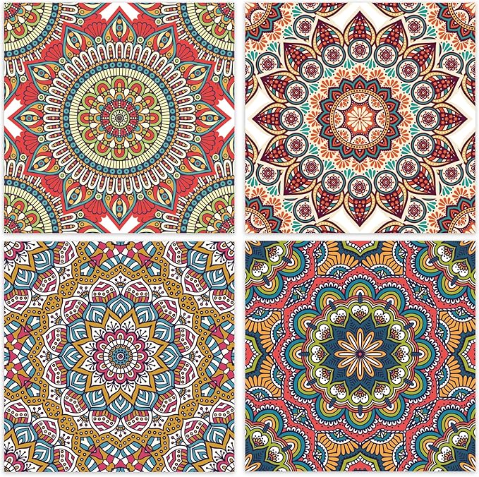 48 Sheets 24 Designs Scrapbook Paper Pad, 6"×6" Single-Sided Decopodge Craft Cardstock Paper,Scrapbooking DIY Decorative Background Cardmaking Supplies.Carols&Datura