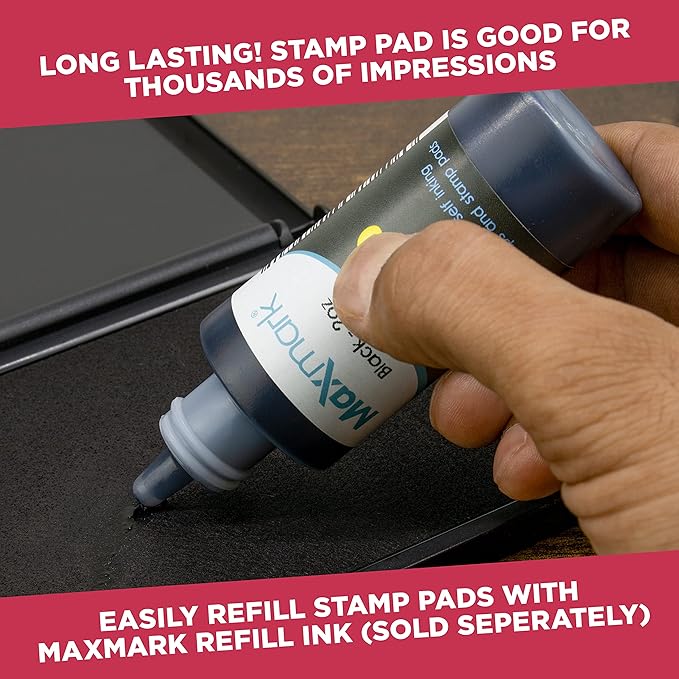 Large Premium Orange Ink Stamp Pad - 3" by 6" - Quality Felt Pad