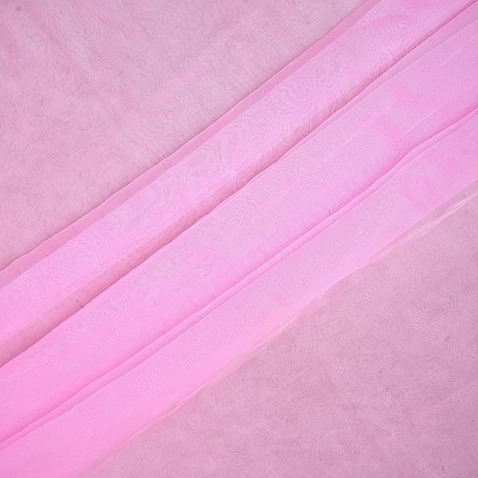 Organza Fabric 5 Yard Bridal Solid Sheer Organza Fabric Bolt for Wedding Dress, Fashion, Crafts, Decorations Silky Shiny Organza 44" - (5 Yard, Baby Pink)