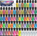 FansArriche Alcohol Inks for Resin, 64 Colors High Concentrated Alcohol Ink Set for Epoxy Resin, Alcohol-Based Resin Ink for Coasters, Fluid Painting Crafts, Tumbler Making, 10 ml Each