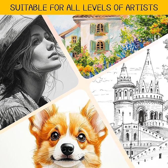 WINNER 9" x 12" Sketch Book 4 Pack, 400 Sheets Spiral Bound Art Sketchbook, 68lb/100gsm White Acid Free Drawing Pad, Painting Drawing Writing Sketch Pad, Art Supplies for School, Kids, Adults &Teens