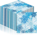 60 Pcs Winter Snowflake Cocktail Paper Napkins 6.5 x 6.5 Inches Disposable Paper Napkins Dessert Beverage Napkin for Decoupage Luncheon Napkin for Party Wedding Birthday Party