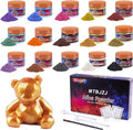 MTBJZJ Mica Powder for Resin, 15 Colors - 20g/Bottle of Epoxy Resin Color Pigment,for Candle Dye, Lip Gloss Pigment, Soap Making, Slime Colorant, Paint, Bath Bombs,Nail Polish and Eye Shadow