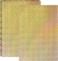 PATIKIL 11.7x8.3" Hot Stamping Foil Paper Sheet, 20 Sheets A4 Heat Transfer Hot Stamping Paper Foil for Leather DIY Logo Decor Craft Gift Package Scrapbook Card, Laser Spot Gold