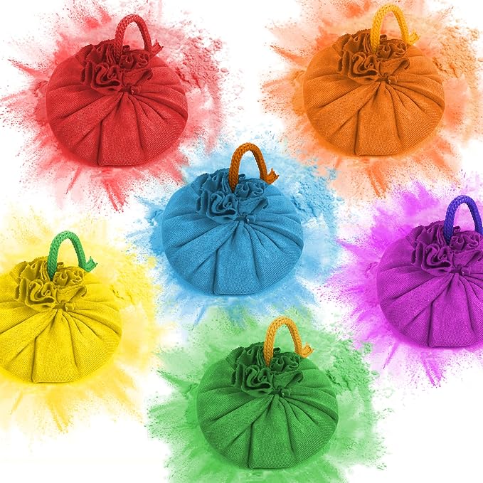 ARELUX Color Powder Balls-24 Packs Holi Powder Colors Chalk Balls,200+ Throws Each Chalk Bomb,Family Activiies Outdoor for Color Run Photography,Party Games,Friends Photoshoot,Birthday,Festival