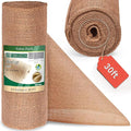 Burlap Table Runners 14 Inches x 30 FT - No-Fray Finished Edge Premium Natural Table Runner Burlap Roll – No Odor, Eco-Friendly Tablecloth Roll for Rustic Table Decor and Other DIY Crafts