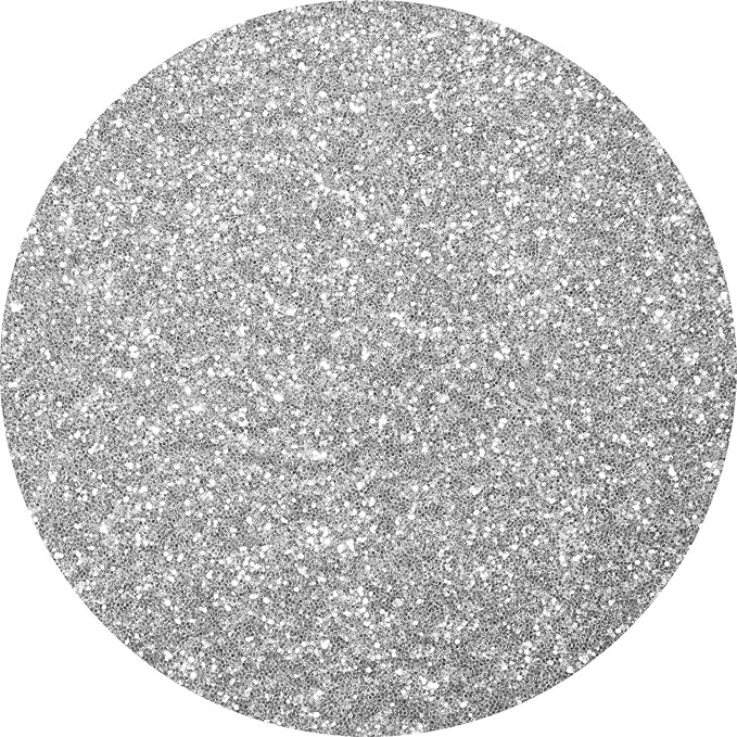 Hemway Polyurethane & Epoxy Resin Glitter 100g / 3.5oz Metallic Crystal Flake Additive for Flooring Jewelry Tumblers Glass Pigment - Fine (1/64" 0.015" 0.4mm) - Silver