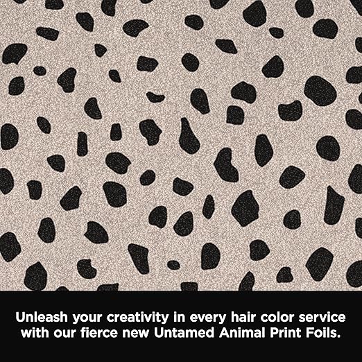 Fromm Embossed Pop Up Foils in Cheetah Print, Foil for Hair Highlighting, Cosmetology Supplies, Hairstylist Essentials, Hair Foils Ideal for Advanced Coloring, Precut, 5" x 11", 500 Foil Sheets