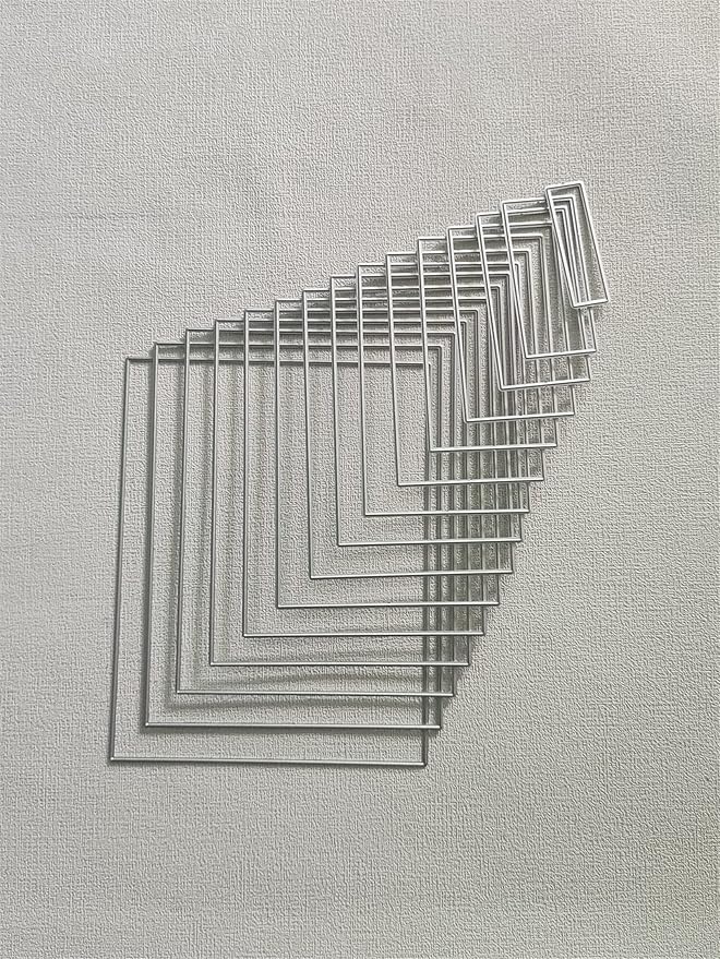 Cutting Dies Metal Stencils Scrapbooking Tools Flowers Lace Frame DIY Embossing Template for Paper Card Making Album Arts Crafts Supplies (Rectangular Set-11.1x14.3cm)
