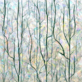 DKTIE Nature Pattern Rainbow Window Film Decorative Stained Glass Window Film Static Cling Films Easy Apply Removable Comes with Tools (U1747-rainbow, 17.7" x 78.7")