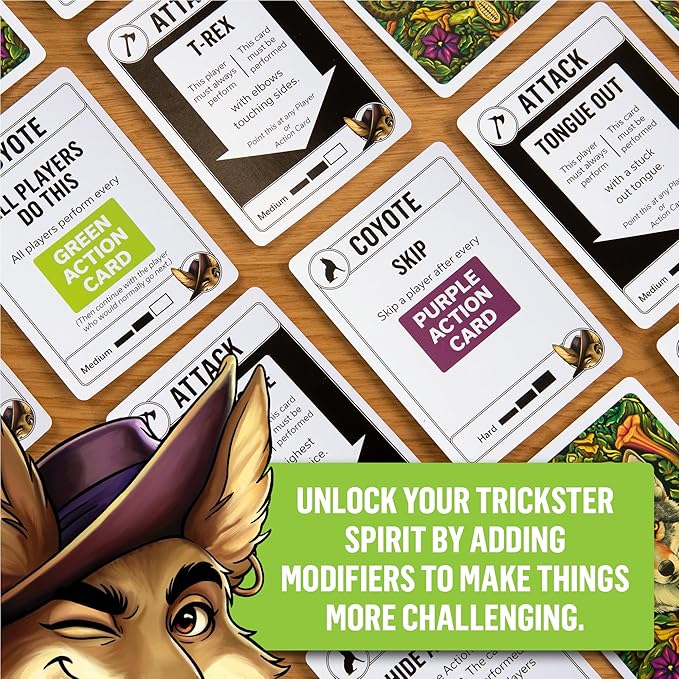 Exploding Kittens Coyote Created by Tim Ferriss, Special Edition Large Box: Includes 6 Unique Action Cards: a Party Game for 3-8 Players, Ages 10 and Up, Great for Family Night