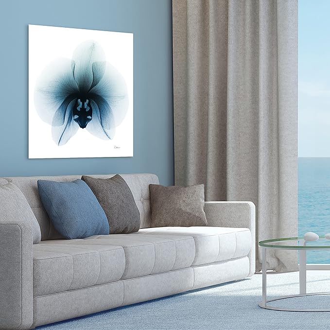 Empire Art Direct Frameless Free Floating Tempered Glass Panel Graphic Wall Art Ready to Hang, 38" x 38", Glacial Orchid