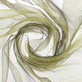 MECCANIXITY Iridescent Sheer Organza Fabric, 10 Yards x 59 Inches Solid Holographic Shiny Fabric Organza Cloth for Wedding, Curtains, Costume, Photo Background, Gradient Black Yellow