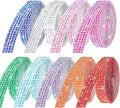 Rhinestone Ribbon Self Adhesive Crystal Rhinestones, 9-Rolls Bedazzling Strips, 9-Yard Rhinestone Strips for DIY Craft, Rhinestones Tape Self Adhesive