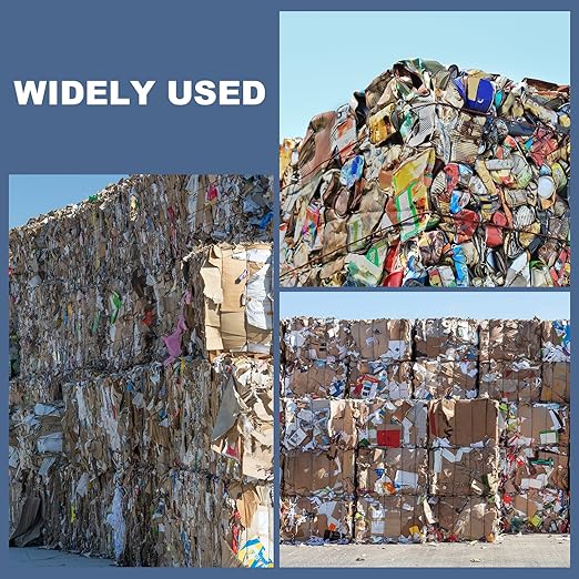 Luyoyous 100 Roll Baling Wire 14 Gauge 14 ft Galvanized Steel Wire Bulk Bundle Single Loop Galvanized Baler Wire for Securing Packaging Tie Cardboard Paper Textiles Plastics