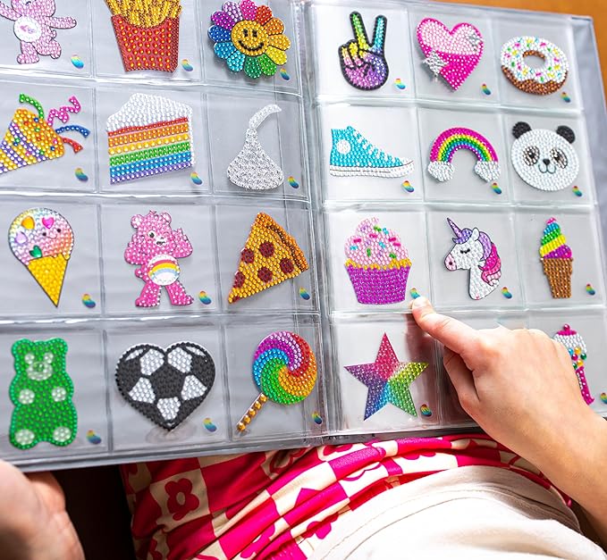 StickerBeans® Rhinestone Stickers - Care Bear II Collection 4-Pack, 2” x 2” Each, Unique Sparkly Cut-to-Shape for Collecting, Trading, Decorating Laptops, Phone Cases, Scrapbooks for Kids & Teens