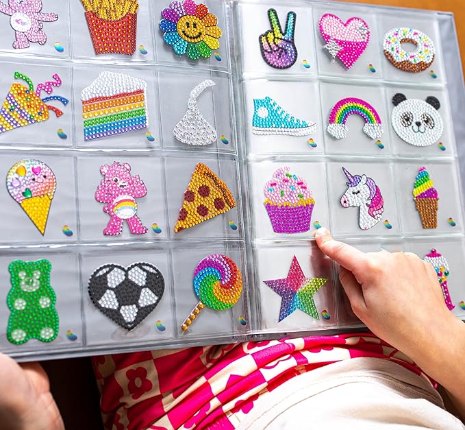 StickerBeans® Rhinestone Stickers – 1st Edition Collection 12-Pack, 2” x 2” Unique Sparkly Cut-to-Shape for Collecting, Trading, Decorating Laptops, Phone Cases, Scrapbooks, for Kids & Teens