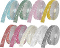 Rhinestone Ribbon Self Adhesive Crystal Rhinestones, 9-Rolls Bedazzling Strips, 9-Yard Rhinestone Strips for DIY Craft, Rhinestones Tape Self Adhesive