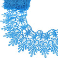 GXTIZAS Blue Lace Trim 5 Yards Wide Venise Lace Ribbon Embroidered Edge Trim for Sewing Crafts Pillow Case