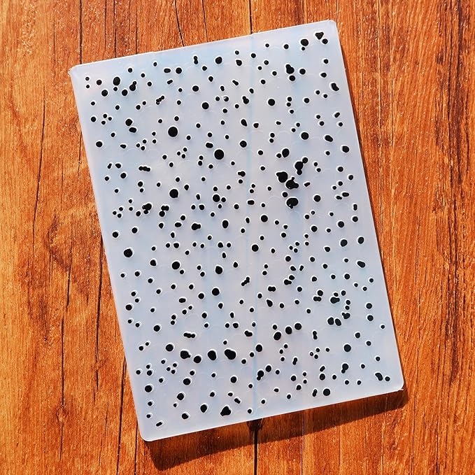 Arbuya Christmas Plastic Embossing Folders for Card Making Snowfall Texture Embossing Folder Templates for Scrapbooking Paper Crafting Home Decoration
