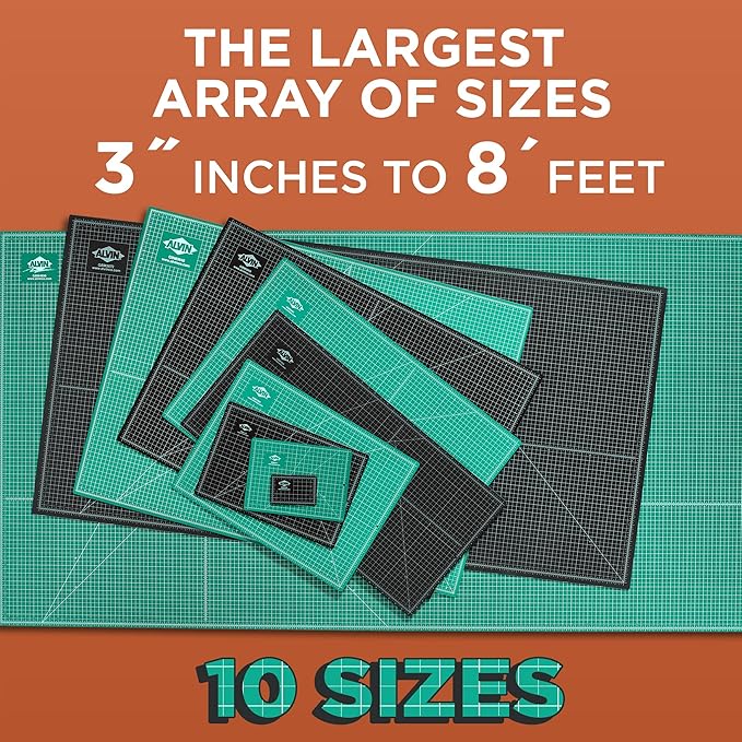 ALVIN GBM Self-Healing Cutting Mat 30 x 42 inch | Double-Sided Green/Black | 5-Layer Gridded Surface for Arts, Crafts and Sewing - Model GBM3042