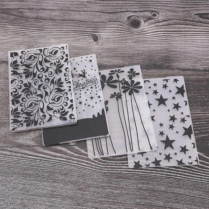 Create idea 15PCS Embossing Folders Plastic Templates Craft Card Christmas Stencils for Making Paper Cards Photo Album Wedding Decoration Scrapbooking
