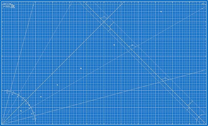 Elan Cutting Mat 36x60 Blue, Extra Large Self Healing Cutting Mat 36 x 60 Inch, 5-Ply Craft Board Blue, Hobby Board for Sewing and Quilting