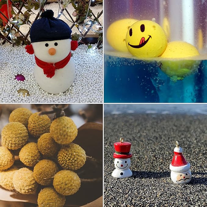 200 Pack 0.6 Inch Blank Foam Balls for Art Decoration Polystyrene Small Craft Foam Balls for Easter Sphere Foam Ball for School DIY Projects