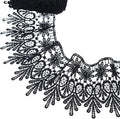 GXTIZAS Black Lace Trim 5 Yards Wide Venise Lace Ribbon Embroidered Edge Trim for Sewing Crafts Pillow Case
