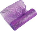 MEEDEE Purple Deco Mesh 10 Inch Deluxe Wide Foil Metallic Mesh Decorative Mesh Wide Purple Mesh Ribbon Halloween Mesh for Wreaths, Christmas Tree, Garland, Gift Wrapping, Bows Making (30 Feet)