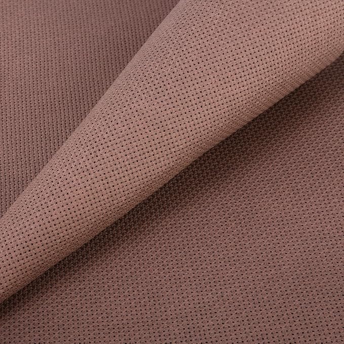 Aida Cloth 14 Count Cross Stitch Fabric,19×28inch (14CT, SaddleBrown)