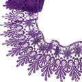 GXTIZAS Purple Lace Trim 5 Yards Wide Venise Lace Ribbon Embroidered Edge Trim for Sewing Crafts Pillow Case