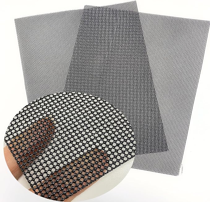 PVC Coated 304 Stainless Steel Mesh,2 Pack Woven Wire Mesh Screen Steel Woven Wire Mesh for Vent, Cage, Cabinets Mesh, Security Guard Garden Screen Hole Diameter 1.5mm (30 X 21CM)