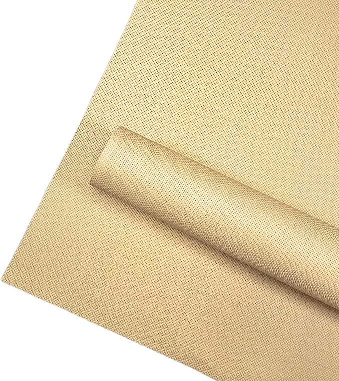 2 Sheets of Wheat 14 Count Aida Cloth – 21 x 21 Inch Pre-Cut Fabric Squares – Cross Stitch Fabric – 100% Cotton – Ideal for Needlework & Embroidery – The Knotty Unicorn