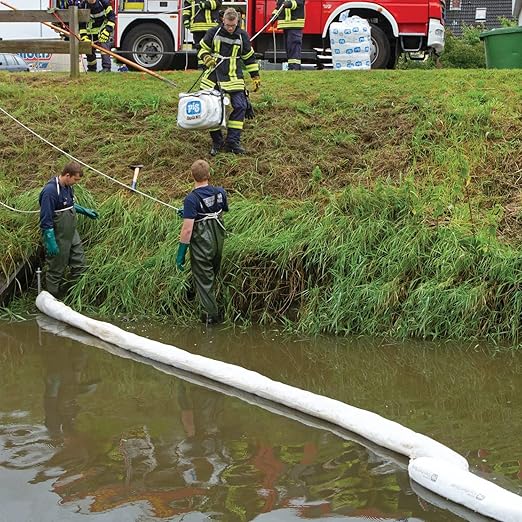 PIG Oil Boom - Oil-Only Absorbent Boom - 2 Pack - 8" x 10' Boom - Absorbs up to 12 gallons per Boom - BOM400