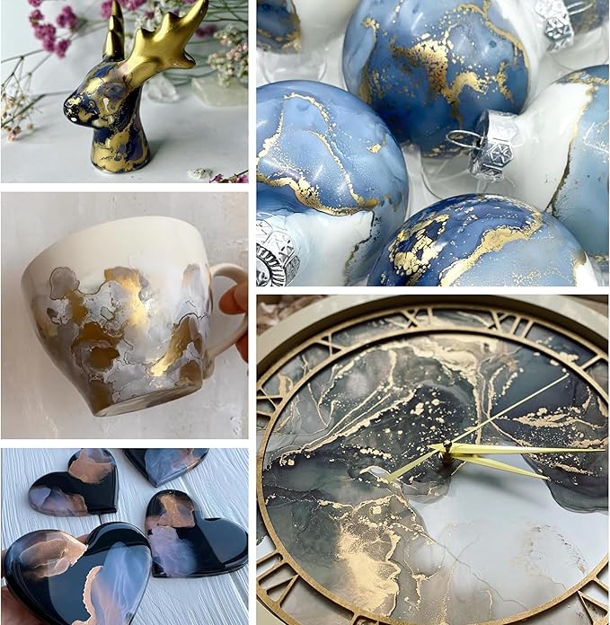 Metallic Alcohol Ink Set - Silver, Bronze, Gold Alcohol Ink - 3 pcs 0.51 fl oz (15 ml) Each