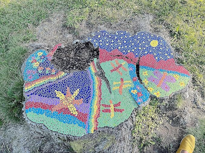 0.78"-1.57" Irregular Ceramics Mosaic Tiles,1.1LB Mosaic Pieces Stones for Home Decoration DIY Craft Plates Flowerpots Vases Cups Mosaic Making Supplies (Iridescent Pink)