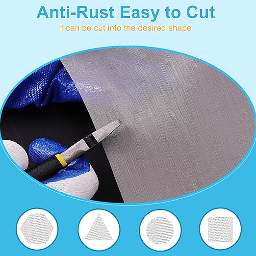8 Pcs 13x9 (33cmx23cm) 40 Mesh 304 Stainless Steel Wire Mesh Sheet, Rustproof Metal Mesh Sheet Screen for DIY Crafts, Vent Covers, Garden Fencing, Window Protection & Industrial Filters